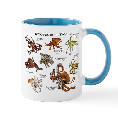 White/Blue Inside - Octopus Of The World Mug