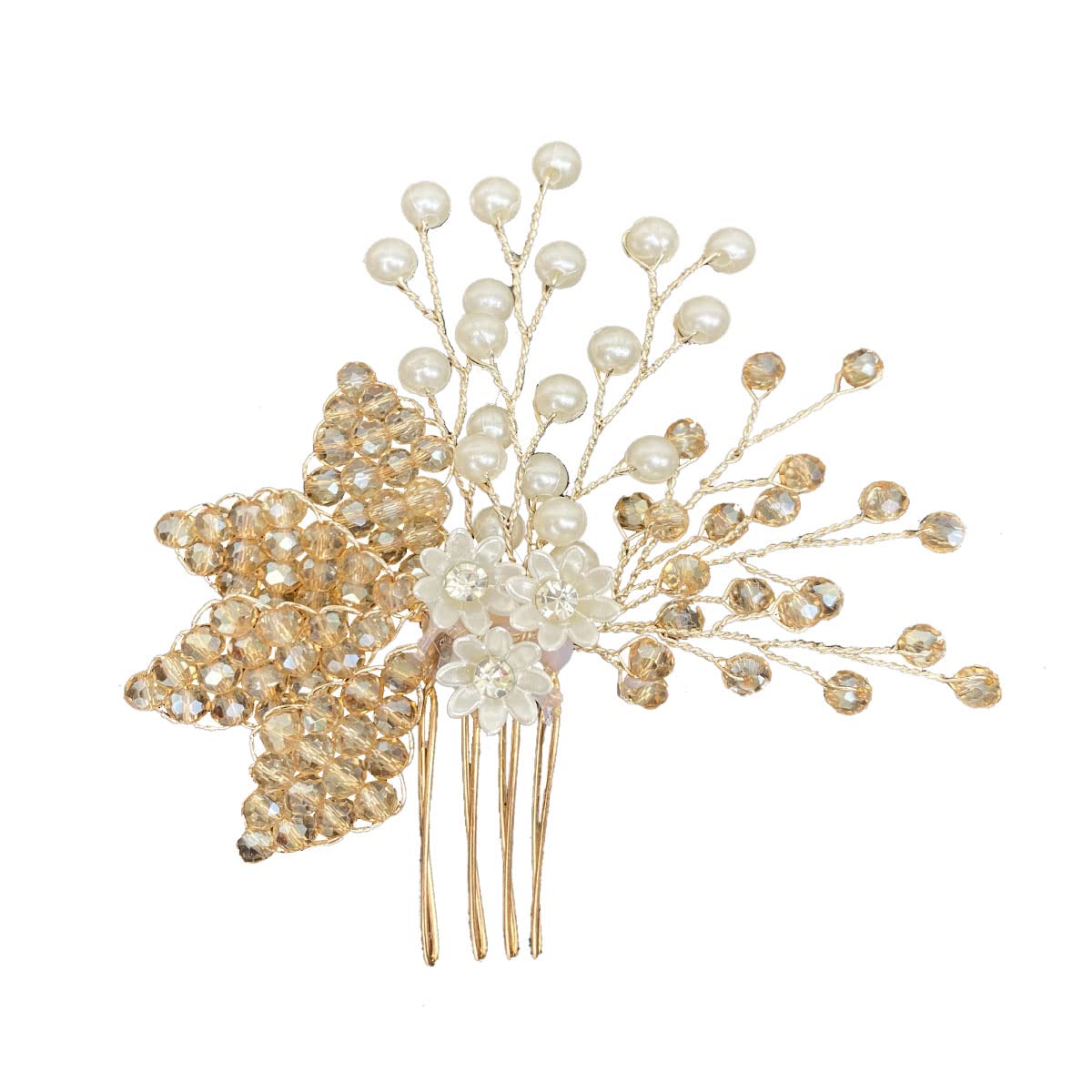VinsBond Yellow Hair Pins for Bun & Hairstyles - 2 Pack for Women & Girls - Perfect for Weddings & Parties