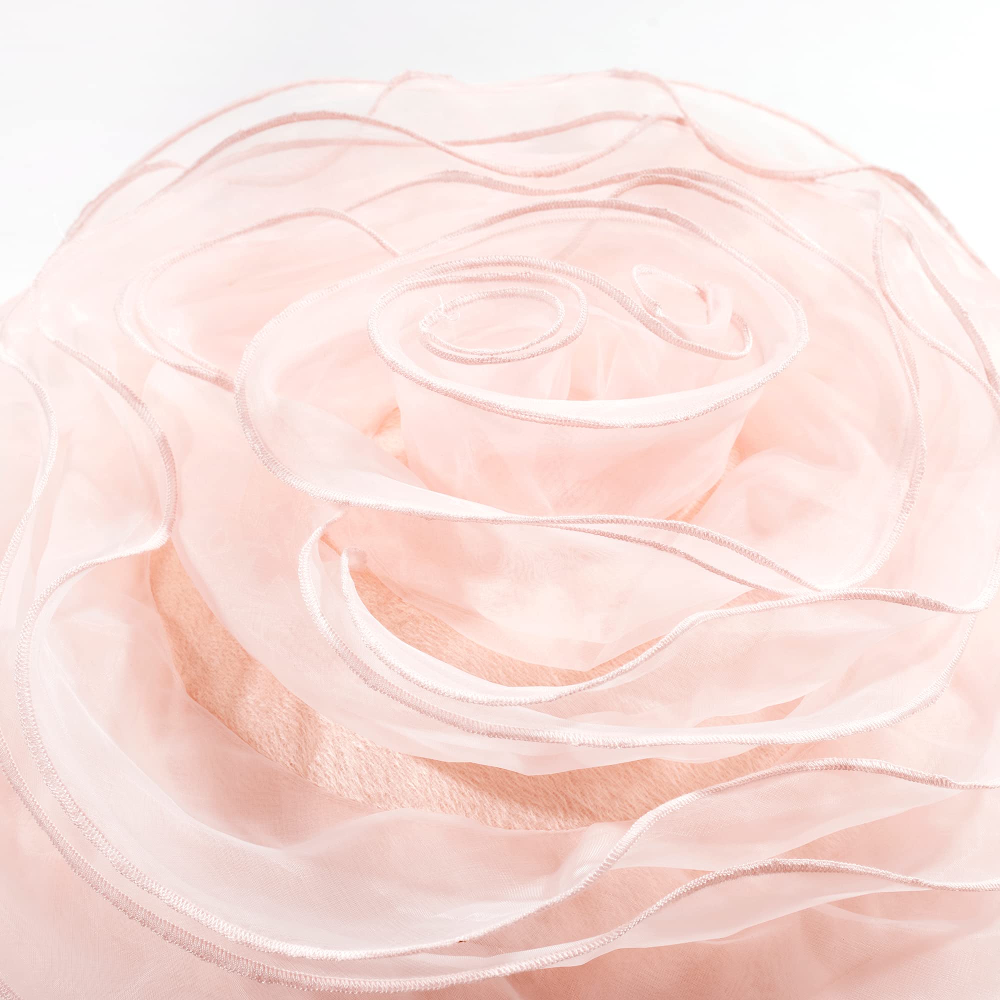 Lush Decor Ruffle Layer Flower Decorative Throw Pillow - 17 Inch Round Blush Pink Cushion Cover for Bed, Sofa, Chair - Perfect for Living Room, Bedroom & Nursery Decor