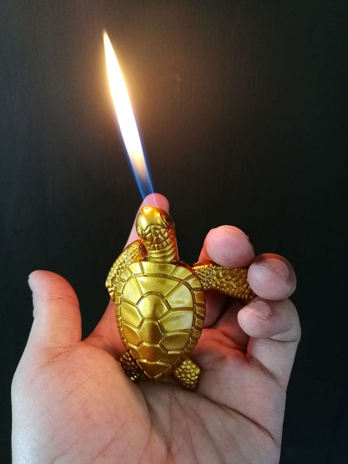 Funny Metal Golden Turtle Lighter - No Butane for Outdoor & Gifts