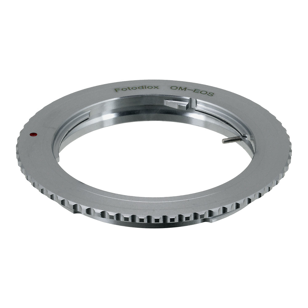 Fotodiox OM to EF Lens Mount Adapter - Compatible with Olympus Zuiko OM 35mm SLR Lens to Canon EOS EF/EF-S DSLR Camera - v10 Focus Confirmation Chip - Perfect for Vintage Lens Photography & Digital Camera Conversion