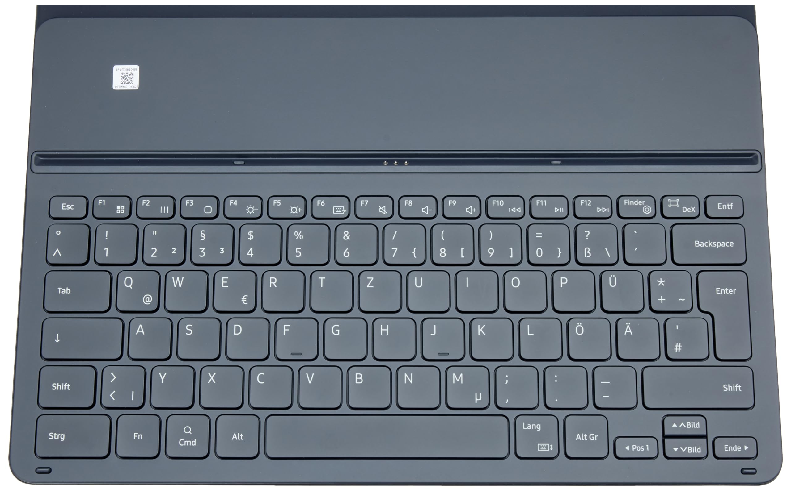 Samsung Galaxy Tab S7+ & S7 FE Keyboard Cover Slim EF-DT730 - 12.4 Inch Bluetooth Keyboard Case (Black) | Perfect for Work, Study & Travel