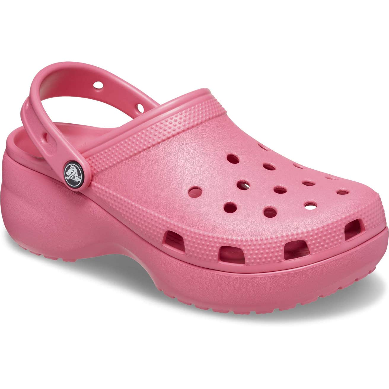Crocs Classic Platform Clog - Women's Comfortable Slip-On Shoes in Hyper Pink | Perfect for Casual Wear, Beach, and Outdoor Activities