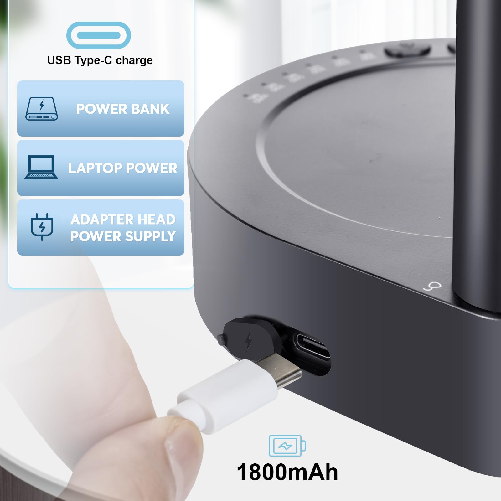 USB Charging Desktop Water Dispenser - Portable Electric Pump for Home, Office & Travel - Nightstand & Bedside Water Bottle Dispenser - Perfect for Hydration at Work, Camping & Bedside Use