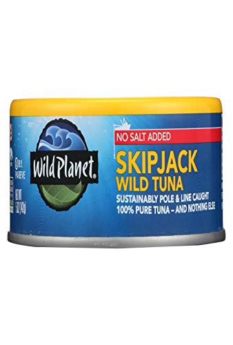 Wild Planet Wild Skipjack Light Tuna, 5 oz Can - Non-GMO, Sustainably Caught, High Protein - Perfect for Salads, Sandwiches & Keto Meals