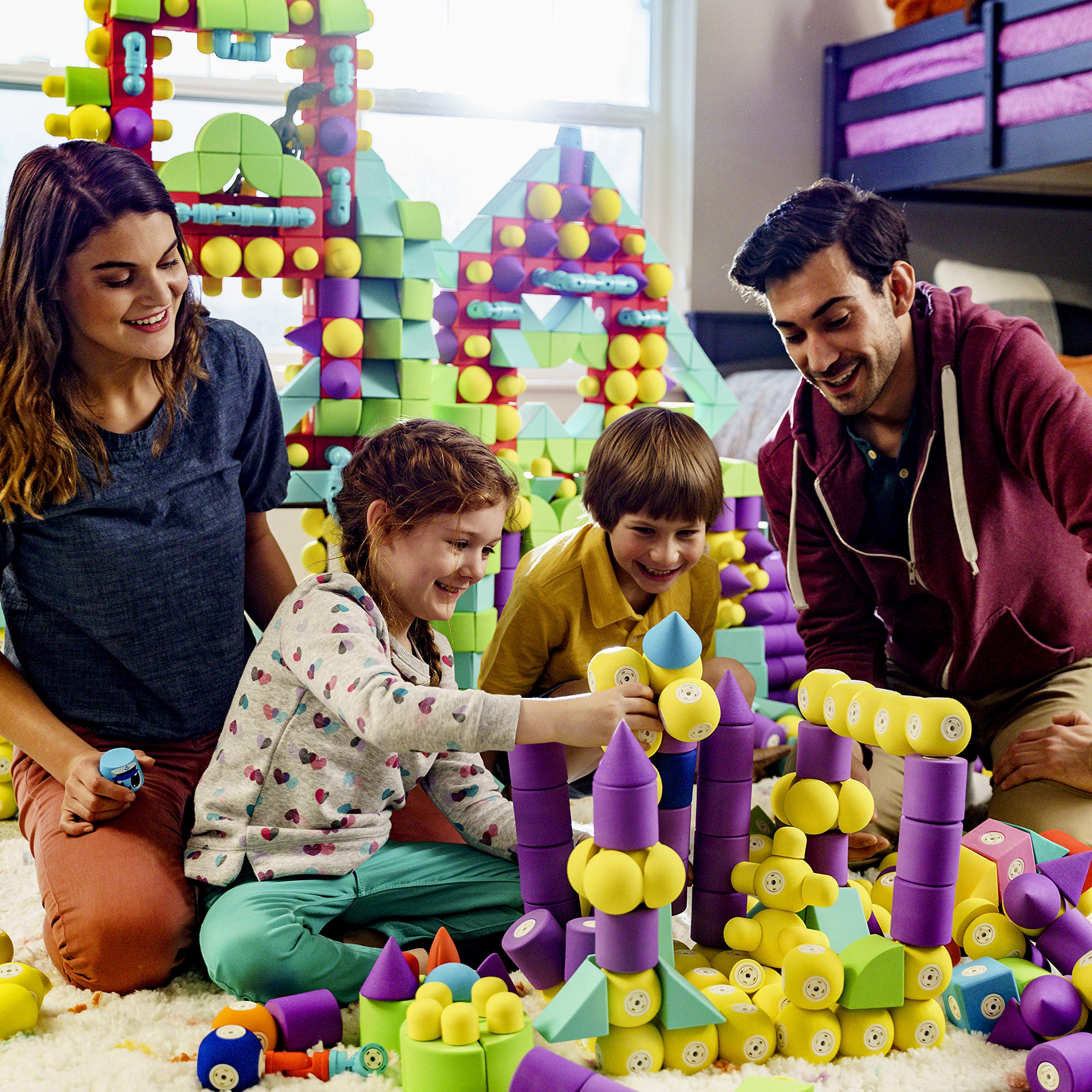 Magnetic Foam Building Blocks for Kids - STEM Educational Toys for Toddlers Ages 3-6, Safe Bath Toys for Boys & Girls - Roadster Set with Engineering Play for Preschool Learning | Perfect for Bathtime Fun & Classroom STEM Activities