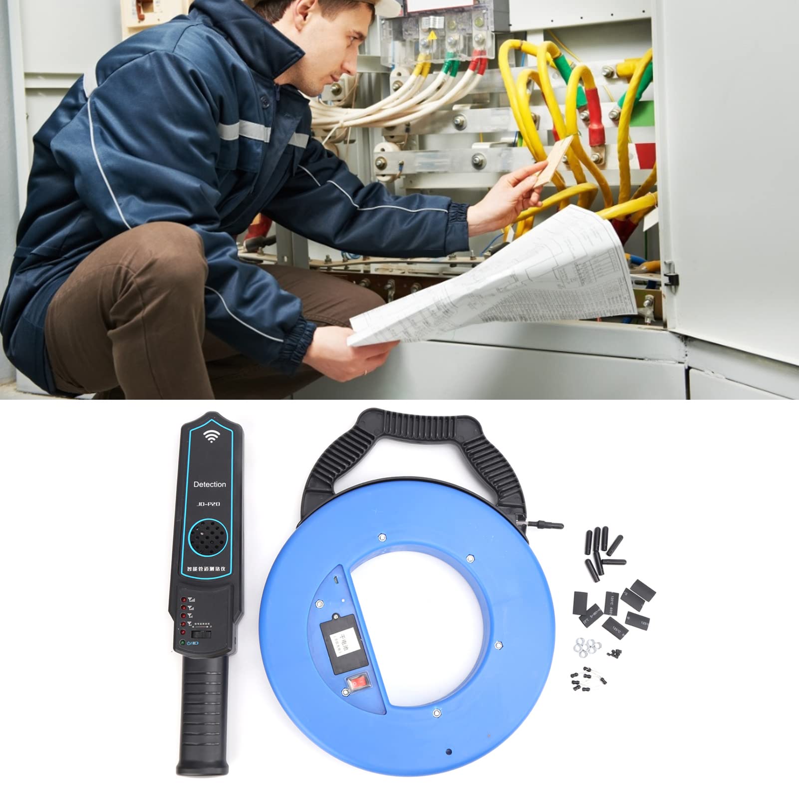 Portable Pipe Blockage Detector - 40m Metal & PVC Water Pipe Clog Tester Tool | Home Plumbing, Drain Cleaning & Maintenance Solution