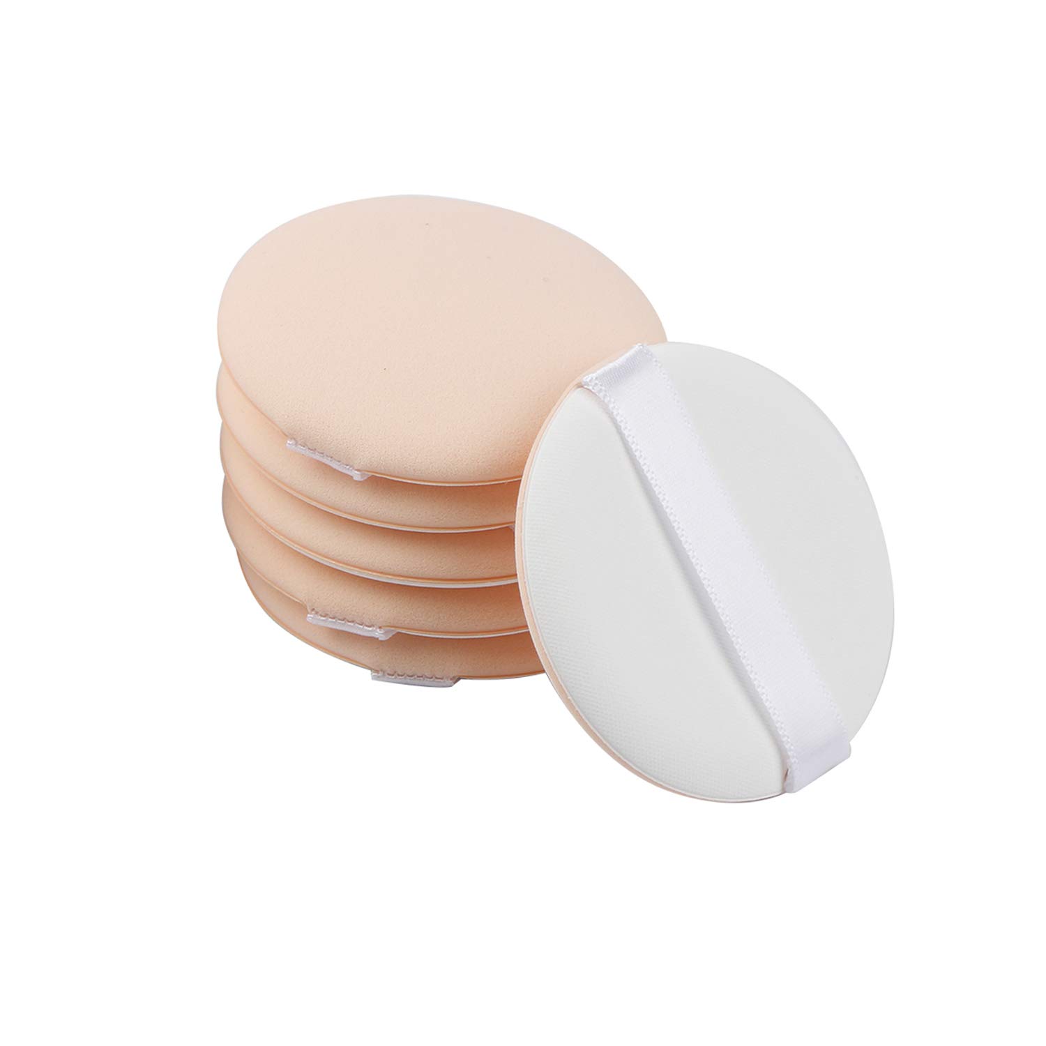 6-Piece 2.2 Inch Makeup Sponge Set - Soft Beauty Blender for Foundation, BB Cream, Liquid & Powder Application - Ideal for Daily Makeup & Professional Contouring (Beige)
