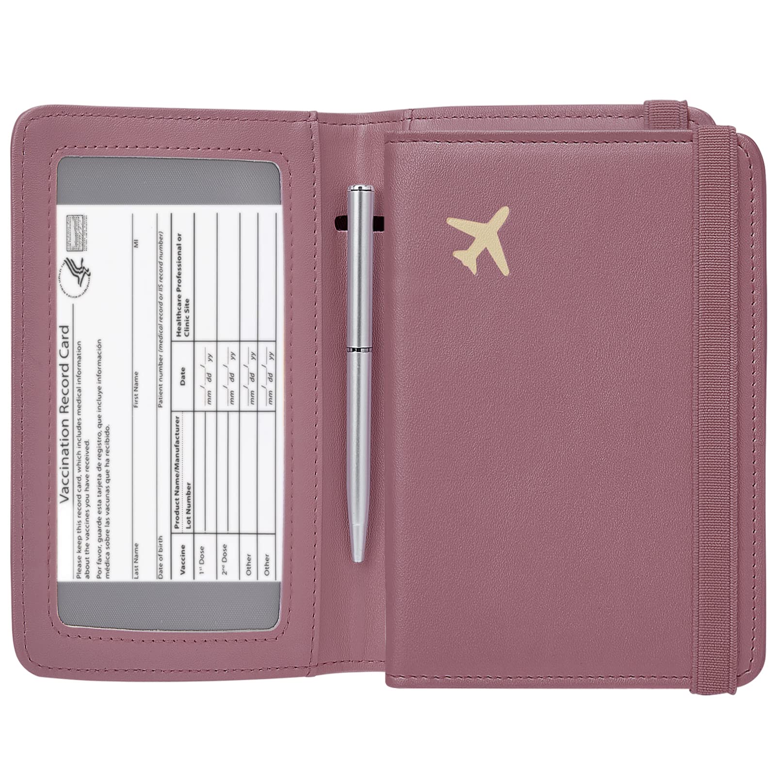 ZOPPEN RFID Blocking Passport Holder Wallet - Travel Document Organizer for Women & Men, Purple | Perfect for Airports, Vacations & Business Trips