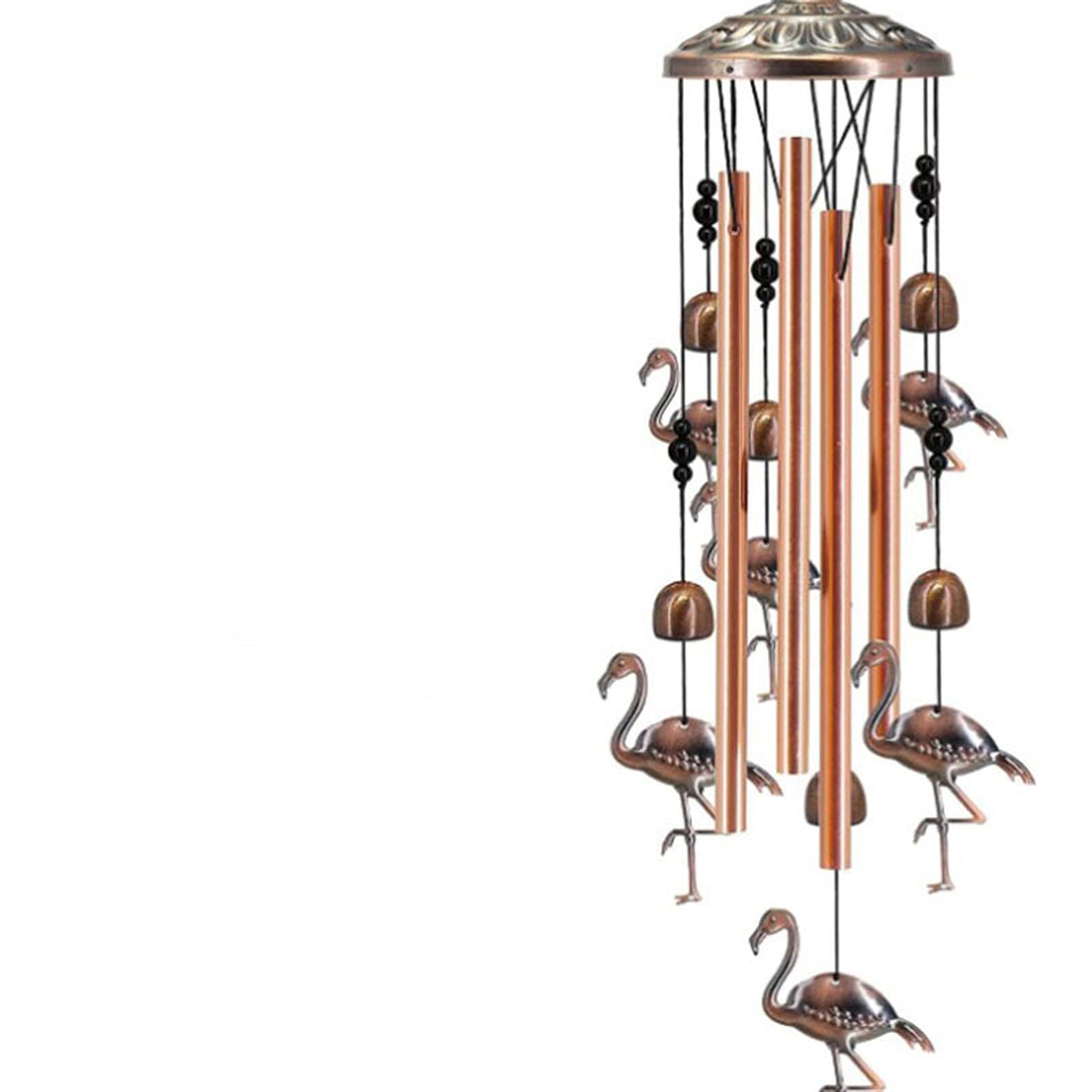 Metal Flamingo Wind Chimes - Elegant Outdoor Garden Decor for Home & Patio | Perfect for Backyard, Porch & Balcony Decoration