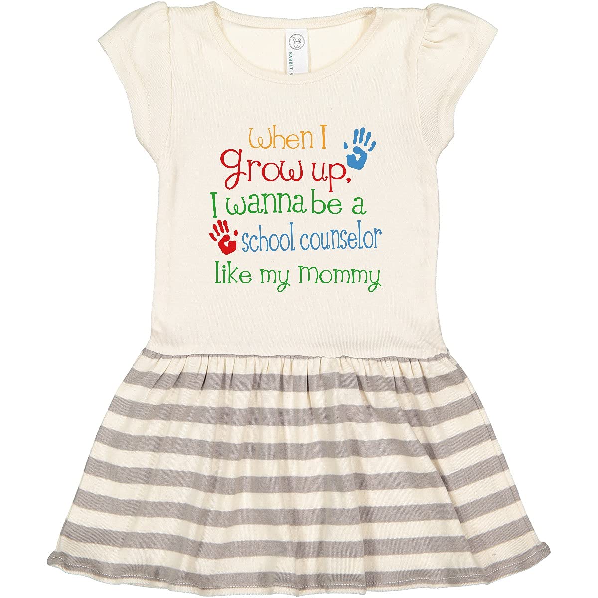 Inktastic School Counselor Like Mommy Toddler Dress - Cute Teacher Appreciation Outfit for Girls - Perfect for Career Day, Preschool & Mother-Daughter Matching