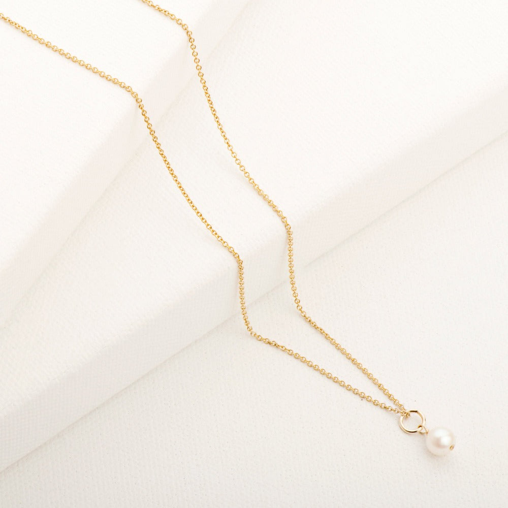 Elegant Freefall White Freshwater Pearl Necklace for Women - Perfect for Weddings, Parties & Special Occasions