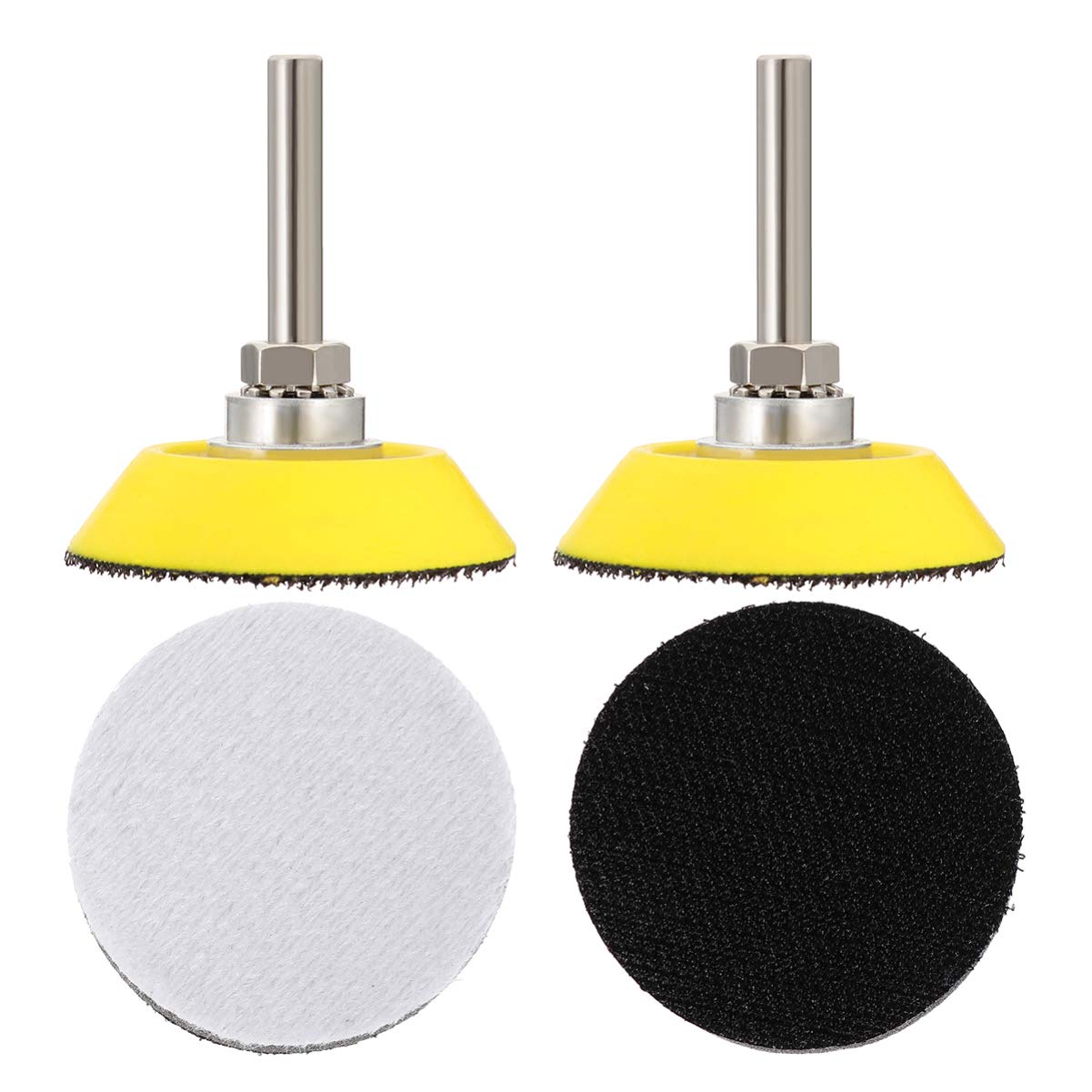 BESPORTBLE 4-Piece 2 Inch Sanding Disc Pad Kit - Hook & Loop Flocking Grinding Buffing Pads for Pneumatic Grinders - Perfect for Woodworking, Metal Polishing & DIY Projects