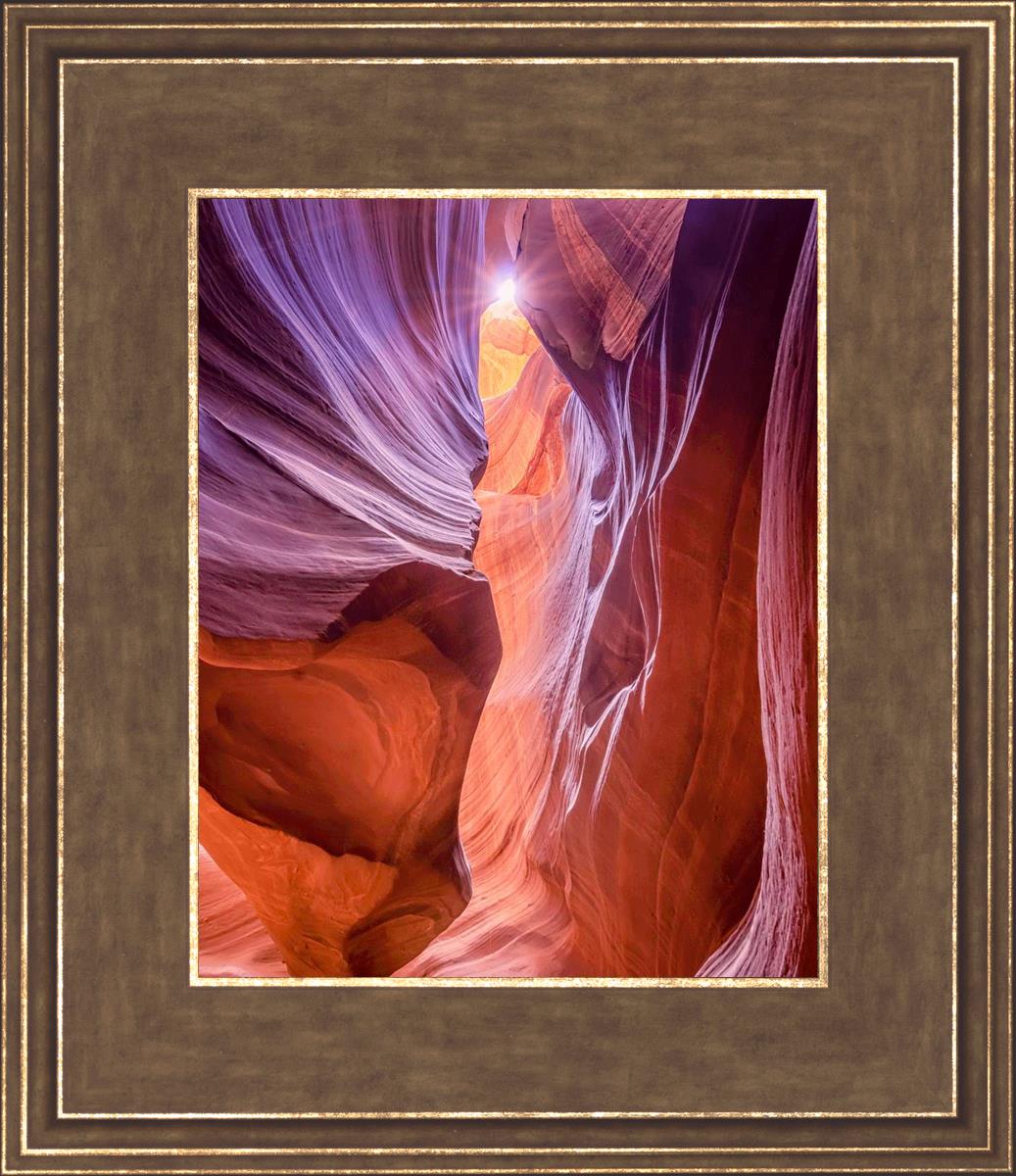 Antelope Canyon Sunburst Wall Art - Stunning Desert Landscape Photography Print for Home & Office Decor | Perfect for Living Room, Bedroom, or Office Wall Display