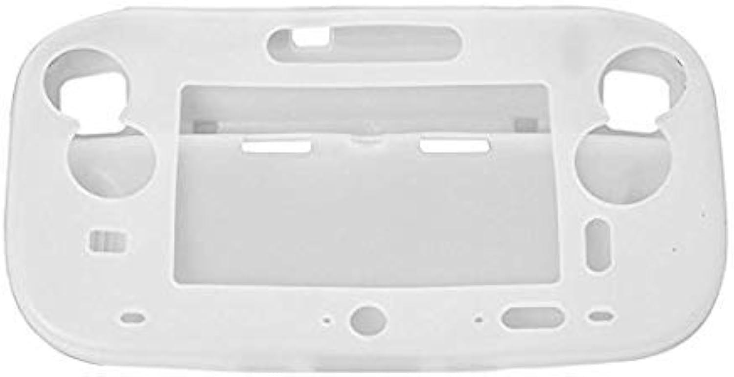 Wii U Gamepad Controller Case - Soft Rubber Cover (White) for Gaming Protection