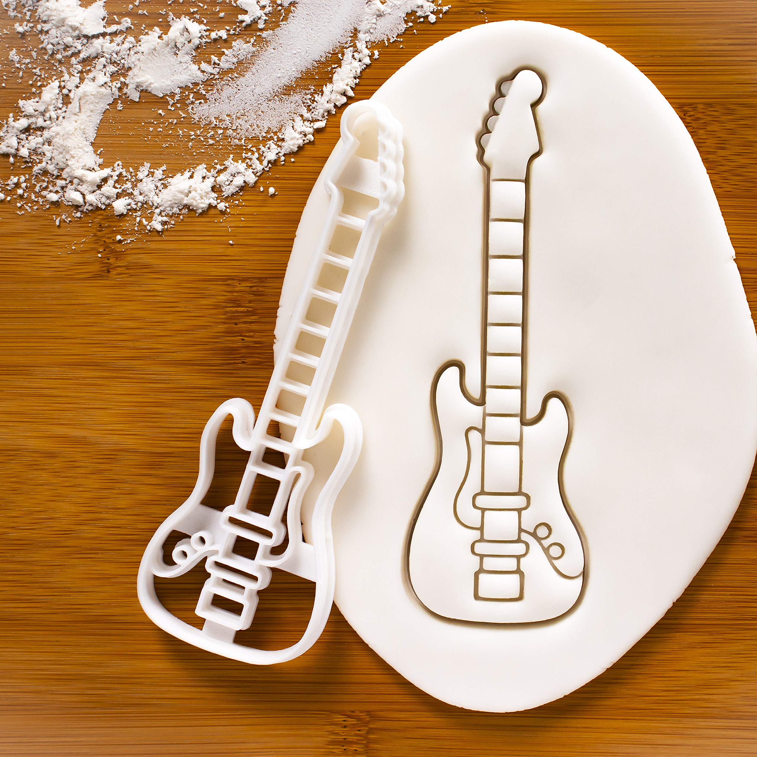 3-Piece Guitar Cookie Cutter Set - Acoustic, Electric & Bass Guitar Shapes - Perfect for Baking, Music-Themed Parties & DIY Cookie Decorations