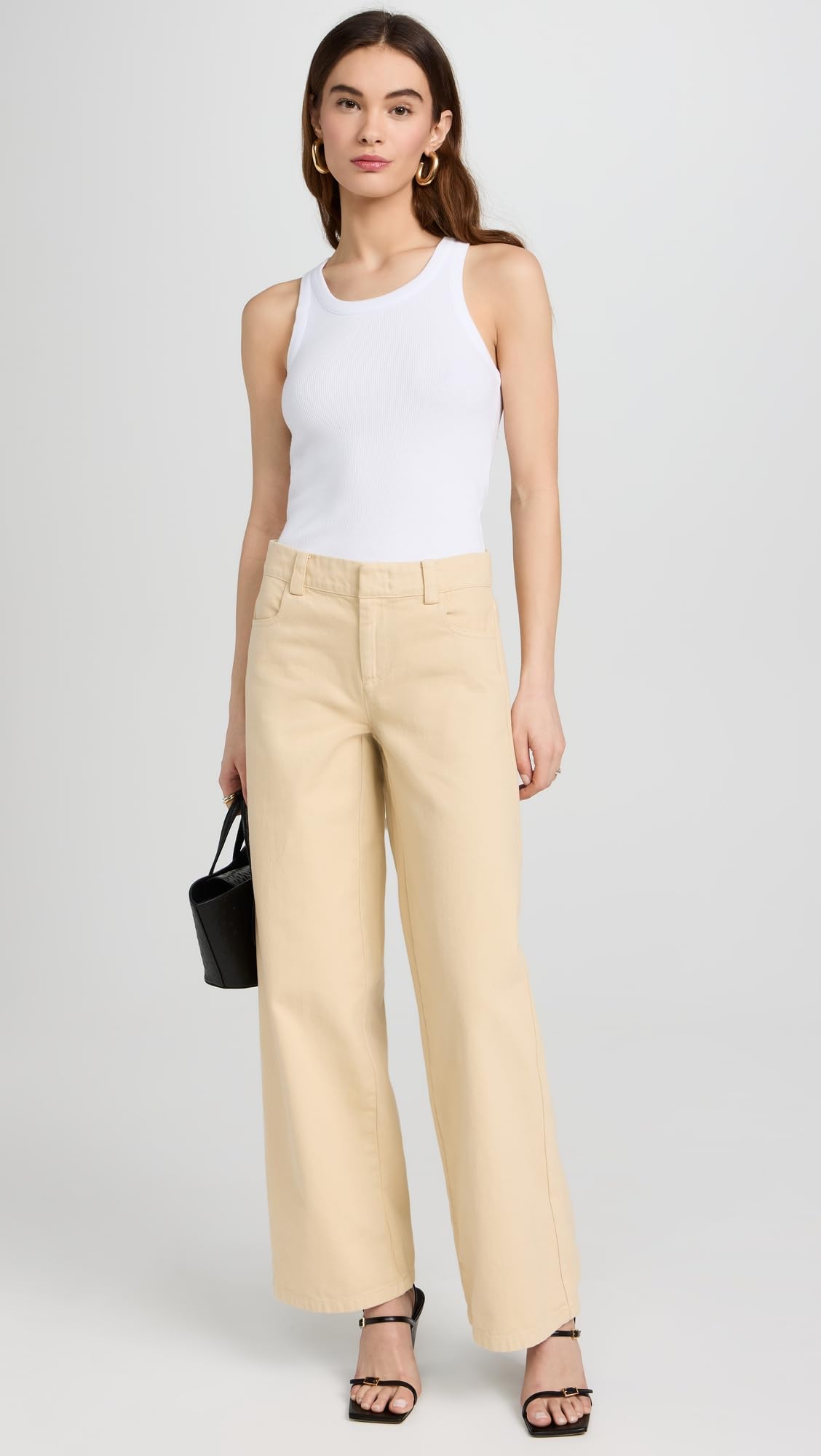 Vince Women's Washed Twill Wide Leg Pants - Comfortable High Waisted Trousers for Work, Office & Casual Wear | Premium Stretch Fabric for All-Day Comfort