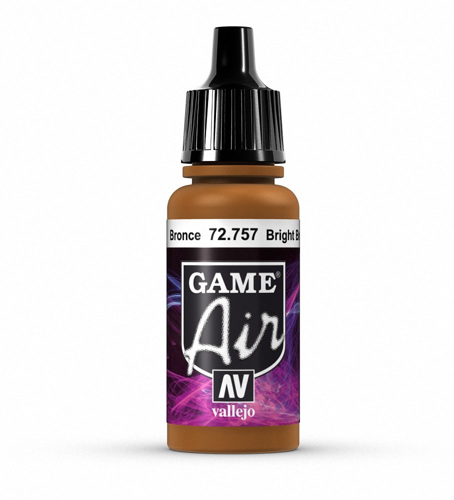 Vallejo Game Air Bright Bronze Paint - 17ml Acrylic Metallic Paint for Miniatures, Models & Wargaming - Perfect for Warhammer, D&D, and Tabletop Gaming