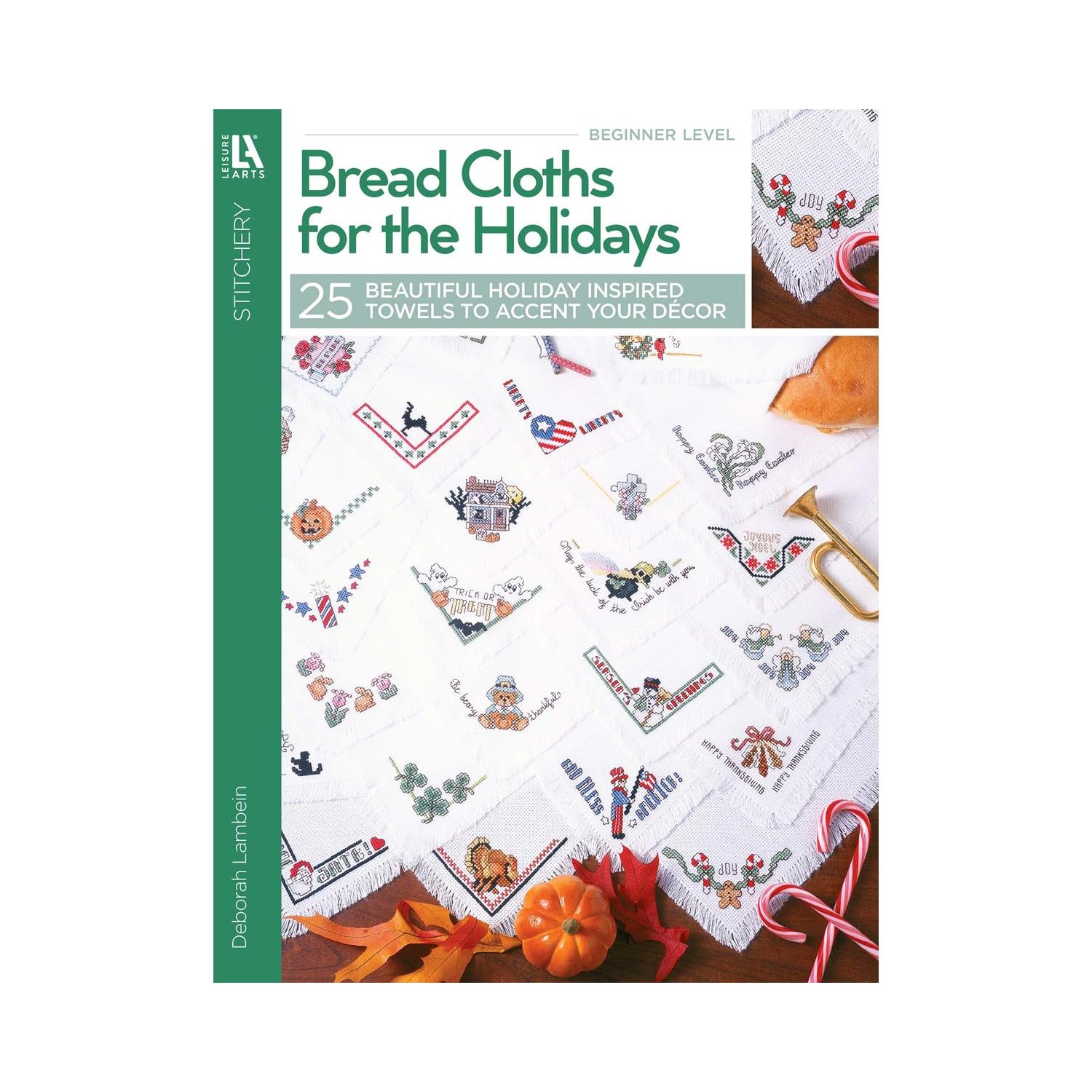 Leisure Arts 25-Pack Holiday Bread Cloths Set (LA-4848) - Perfect for Christmas Baking, Gift Wrapping & Kitchen Decor