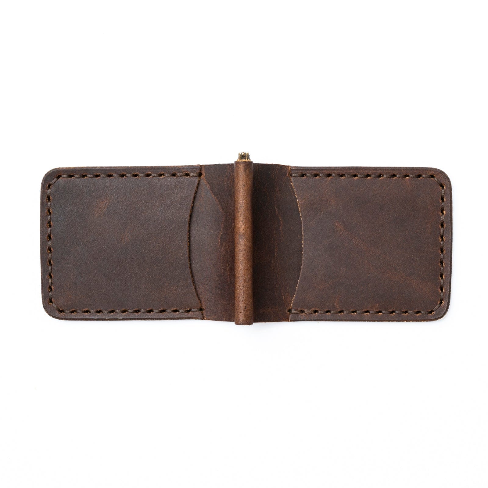 Premium Leather Money Clip Wallet in Heritage Brown - Slim RFID Blocking Bifold for Men | Perfect for Travel, Business & Everyday Carry