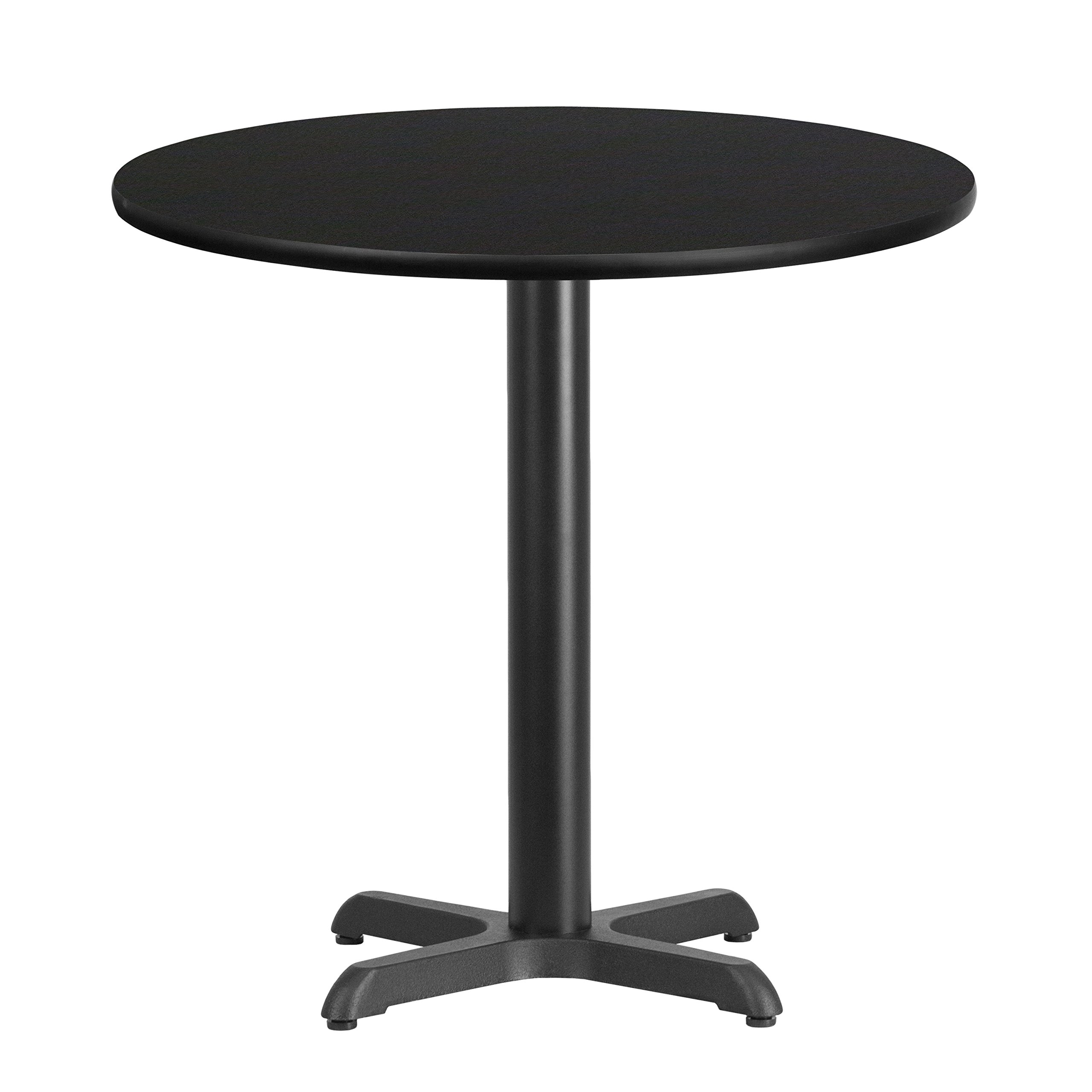 Flash Furniture Stiles 30-Inch Round Black Laminate Dining Table Top with 22