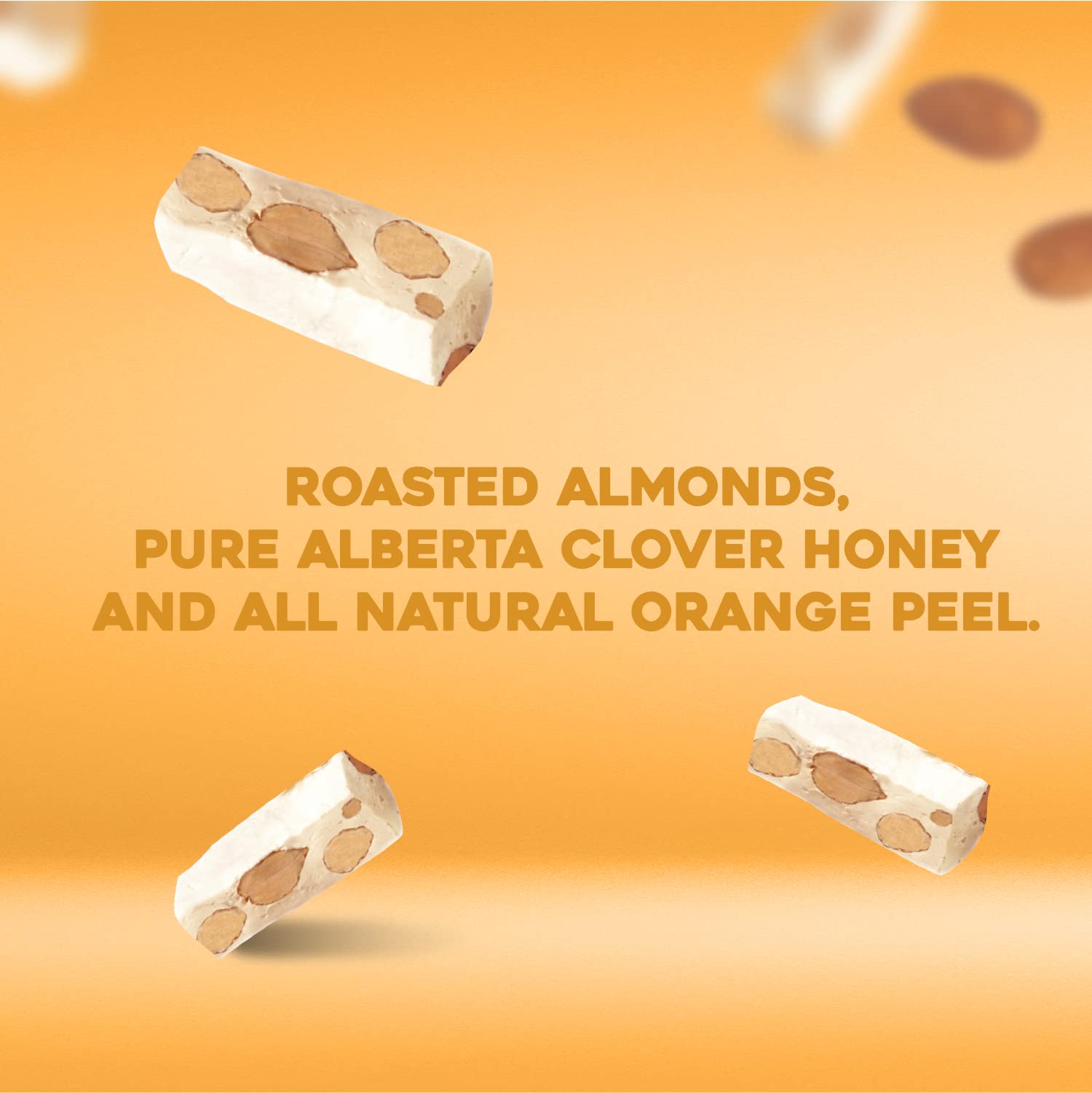 Premium Italian Golden Bonbon Soft Orange Almond Nougat Candy - Individually Wrapped, Gluten Free, Halal Certified, Rich in Almonds (3.53oz Pack of 1) - Perfect for Gifts, Parties & Dessert Tables