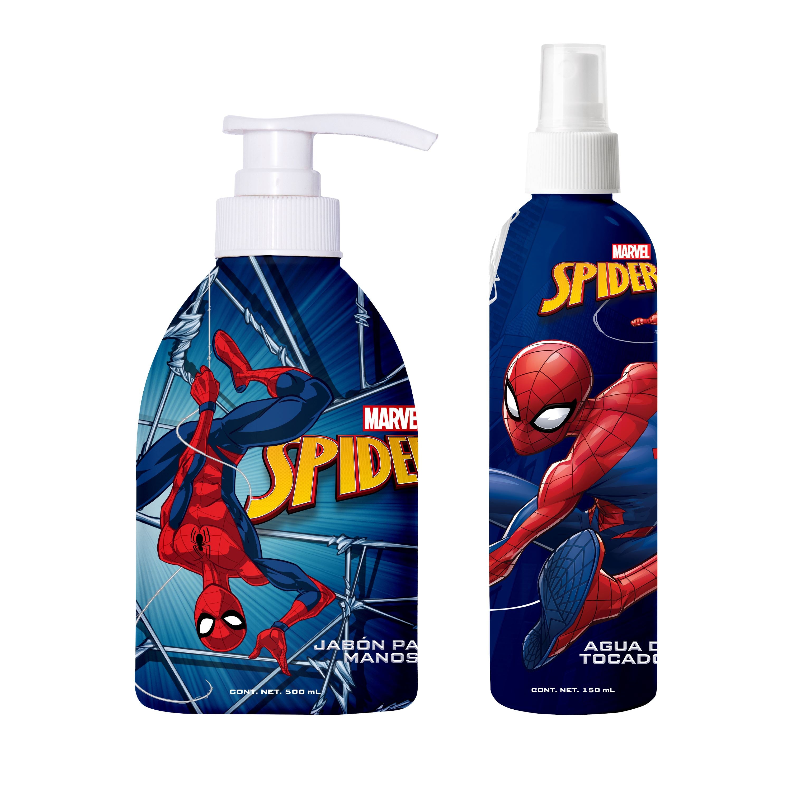 Spider-Man Hand Soap Set 500 mL + Body Mist 150 mL - Superhero Gifts for Kids, Bath & Body Essentials for Boys, Marvel Fan Merchandise - Perfect for Birthdays, Halloween & Cosplay