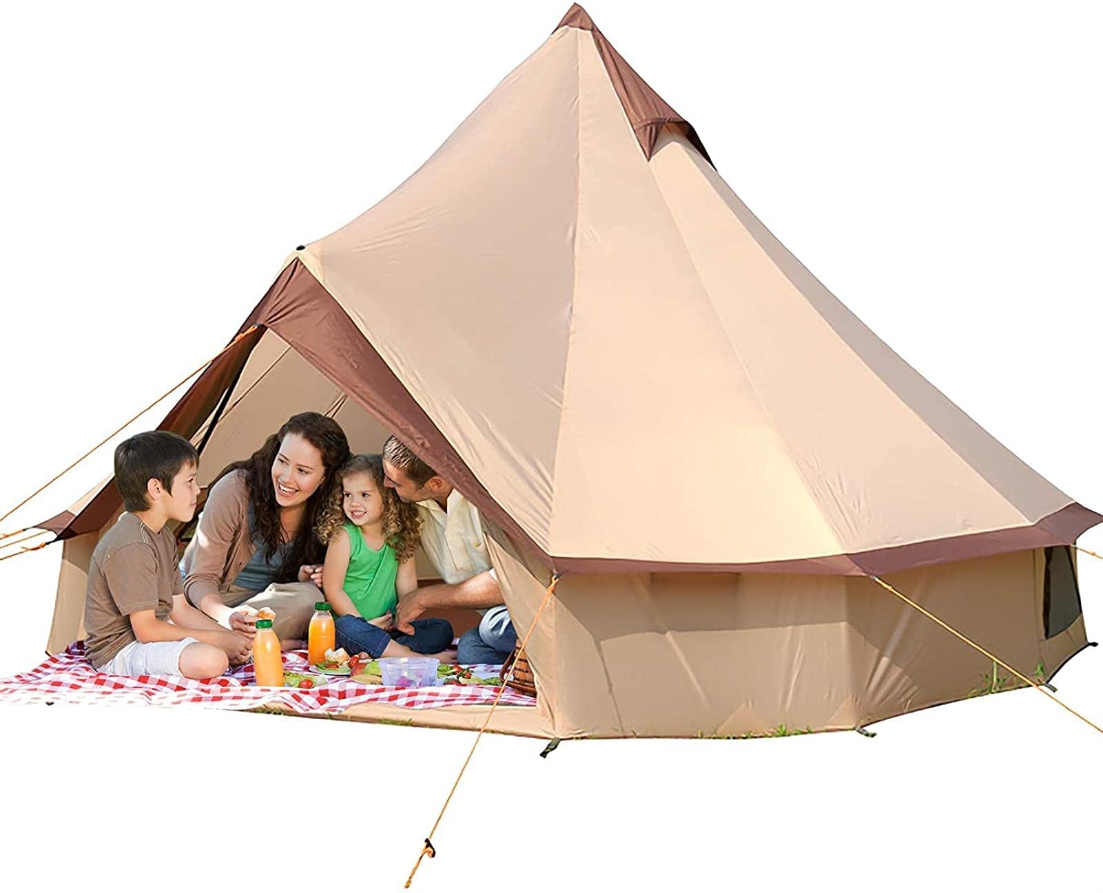 4-Season Cotton Pyramid Tent for Camping & Hiking - Thickened Waterproof Outdoor Shelter for Backpacking, Festivals & Christmas Celebrations | Perfect for Family Camping Trips & Outdoor Adventures