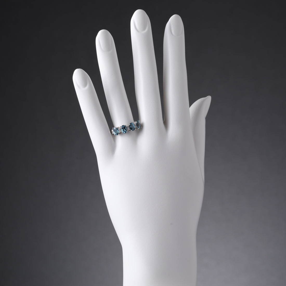 London Blue Topaz Oval Cut Sterling Silver Ring Size 6 - Elegant Birthstone Jewelry for Women, Perfect for Anniversary Gifts & Special Occasions