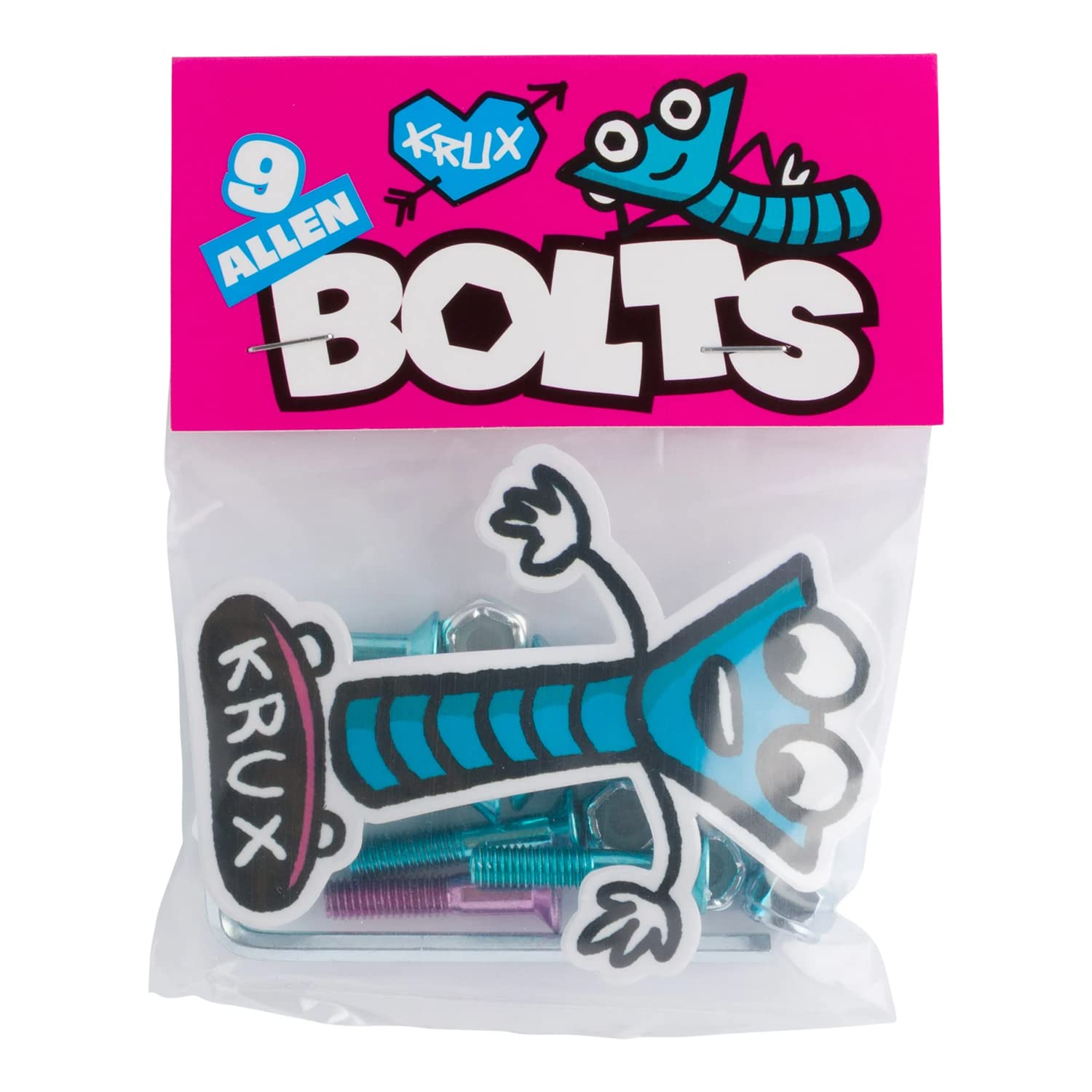 Krux Skateboard Hardware - Krome Allen Blue/Pink 1
