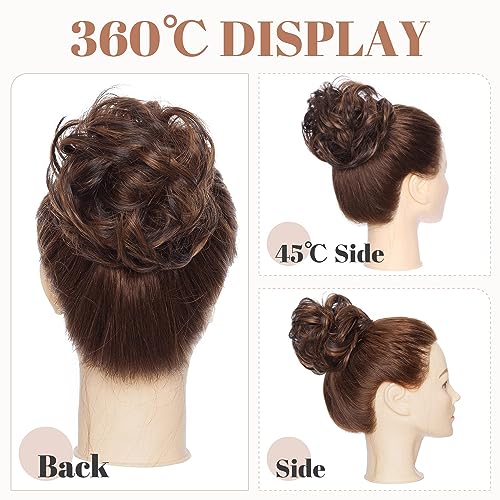 Messy Bun Hair Piece for Women - Synthetic Hair Extensions for Quick & Easy Updos - Perfect for Weddings, Parties & Everyday Styling