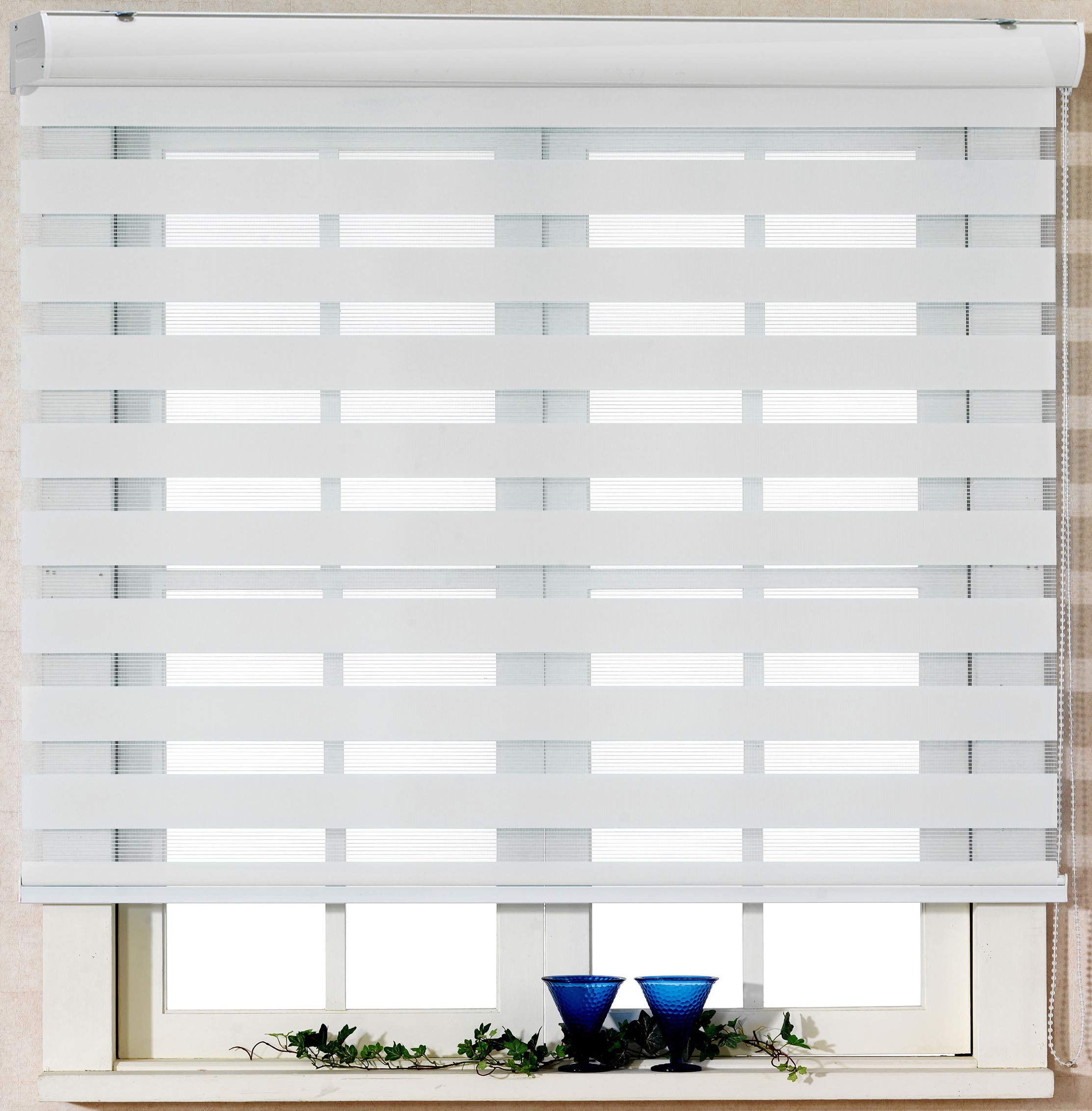 Custom Cut-to-Size Zebra Roller Blinds - [Foiresoft Basic, Grey, 63