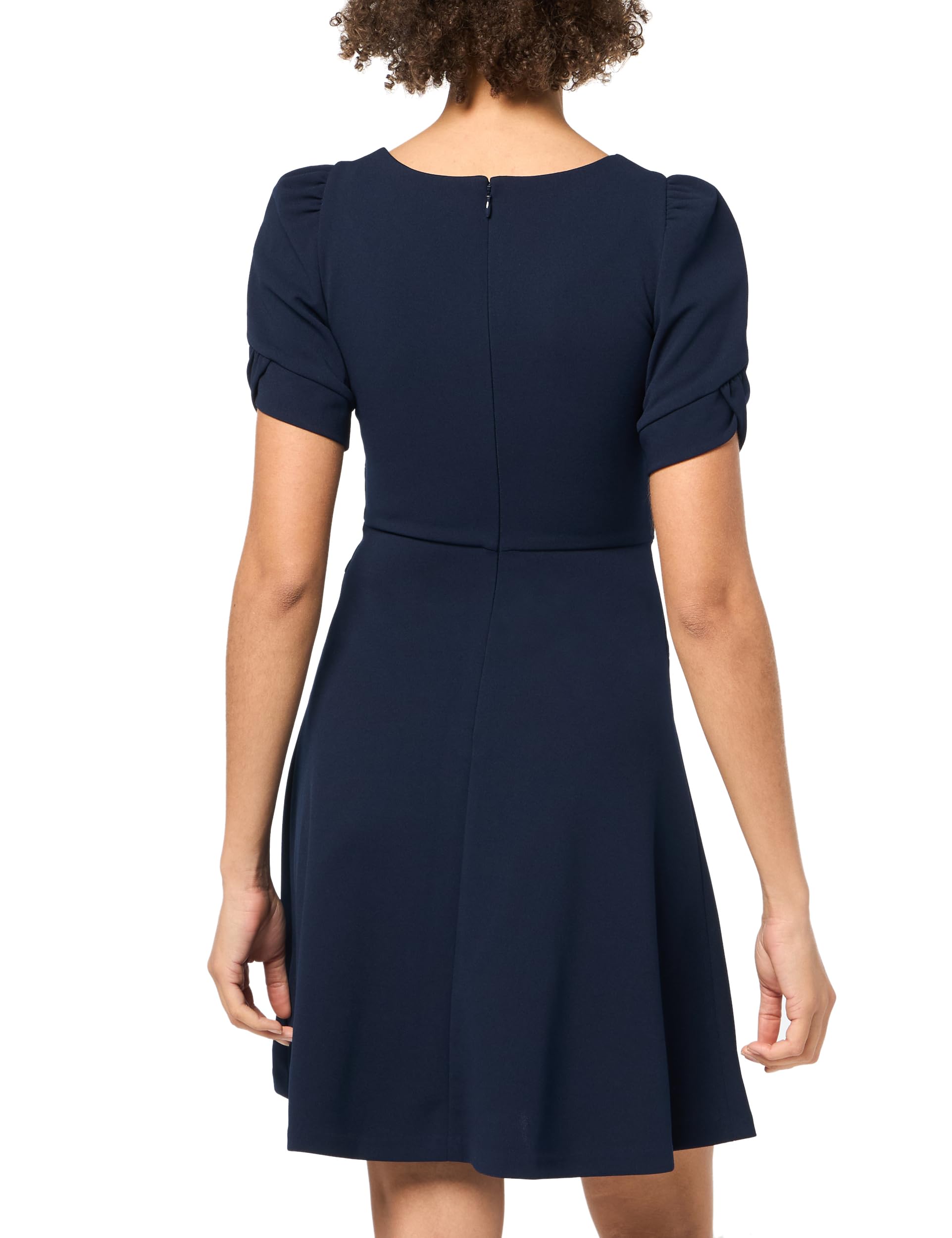 DKNY Women's Short Sleeve Knotted Belt Front Dress - Casual Summer Floral Wrap Dress for Work, Party & Vacation