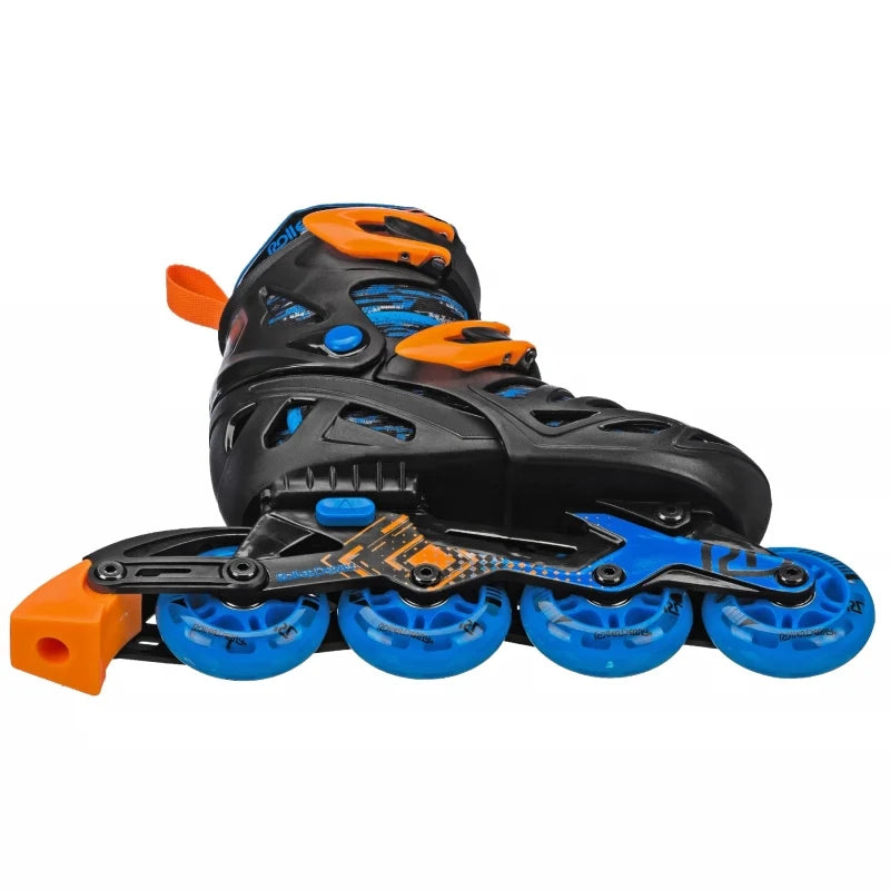 RDS Tracer Kids Adjustable Rollerblades - Lightweight Inline Skates for Boys & Girls with Size Adjustment - Perfect for Outdoor Play, Park Skating & Birthday Gifts