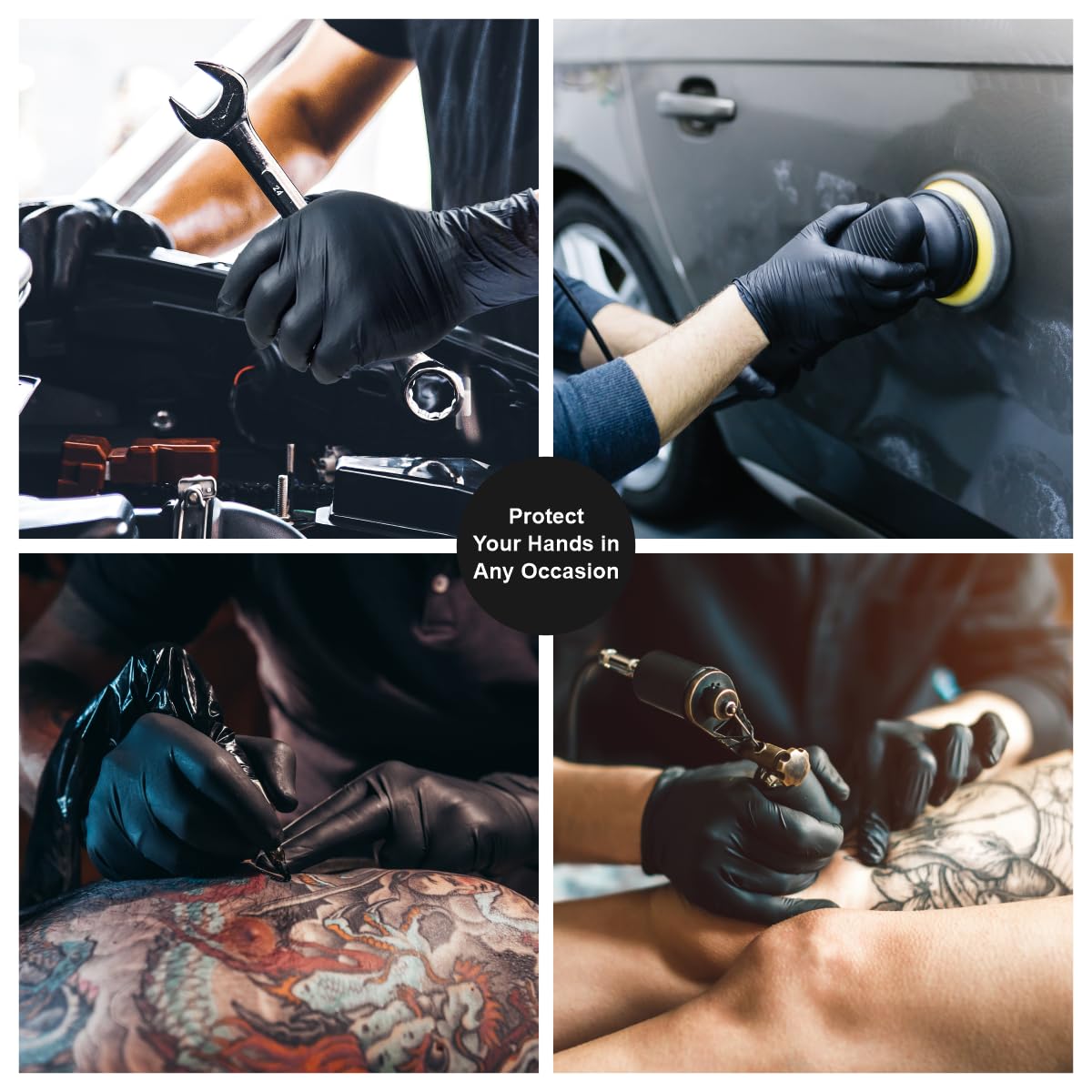 6 Mil Disposable Nitrile Gloves - Heavy Duty, Latex Free & Powder Free - Food Safe, Medical Exam, Cleaning, Painting & DIY Projects - 100 Pcs/Box