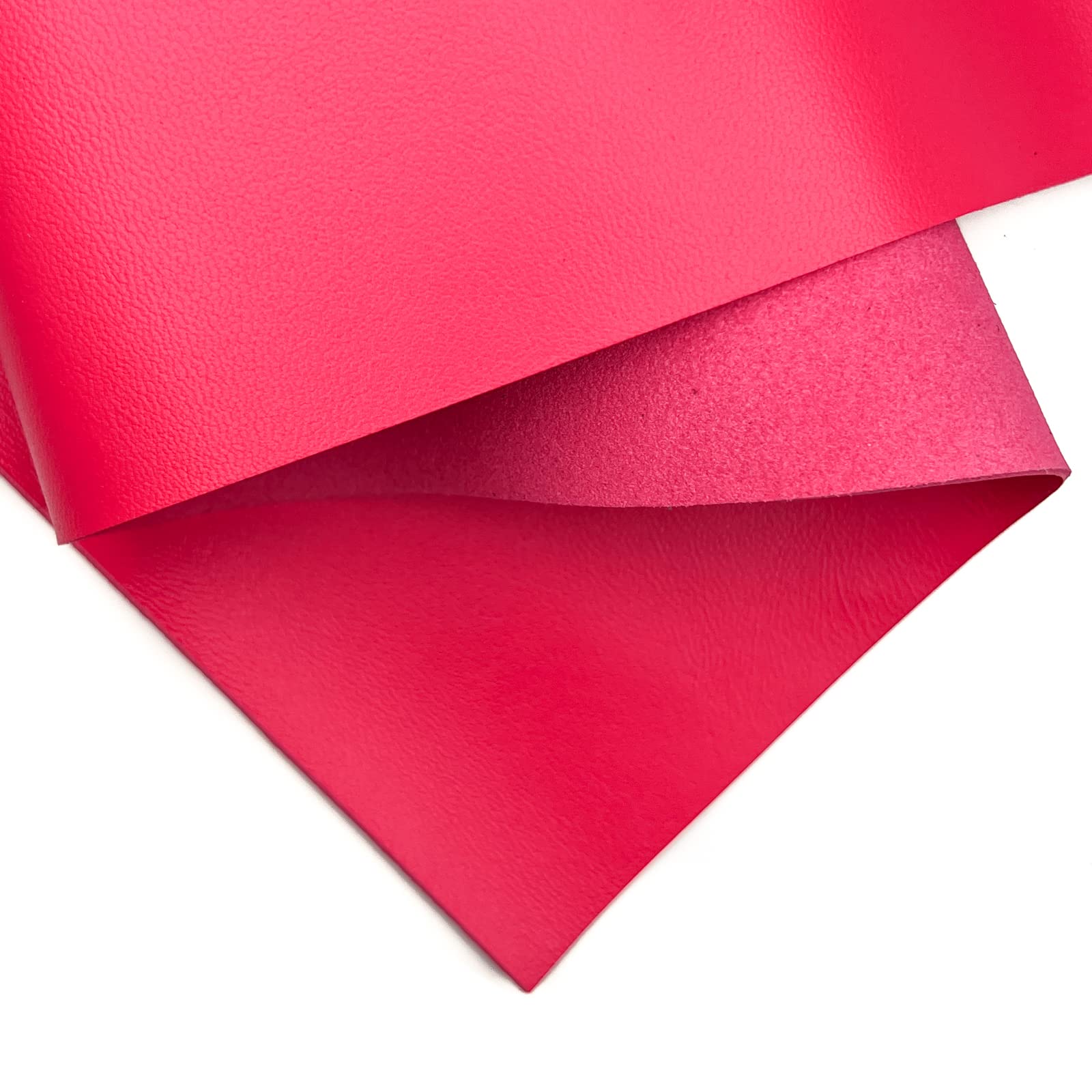 Genuine Raspberry Rose Lambskin Leather Sheet - 12x18In (30x45cm) for Crafting, Sewing & DIY Leather Projects | Soft Bright Pink Leather for Handbags, Wallets, Journals & Home Decor