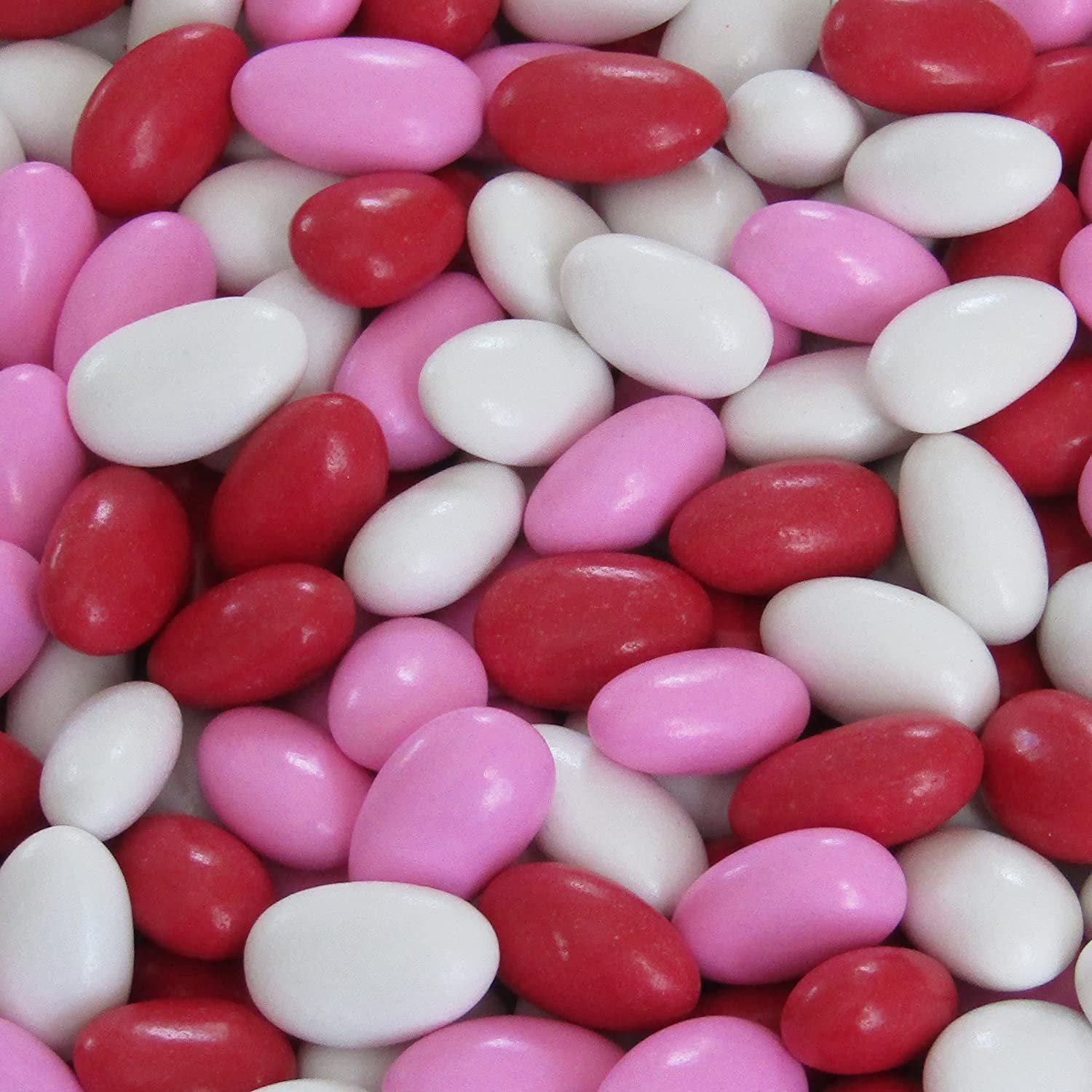 Premium Red, Pink & White Jordan Almonds - Delicious Candy for Weddings, Baby Showers & Party Favors