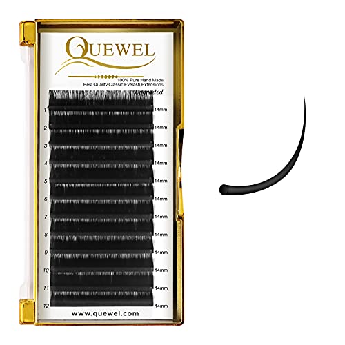 Premium 0.05 D Curl 14mm Silk Individual Lash Extensions - Professional Classic Eyelash Kit with 9-25 Mixed Lengths (9-16mm/15-20mm/20-25mm) for Natural Volume & Dramatic Look | Perfect for Salon Professionals, Bridal Makeup & Special Occasions