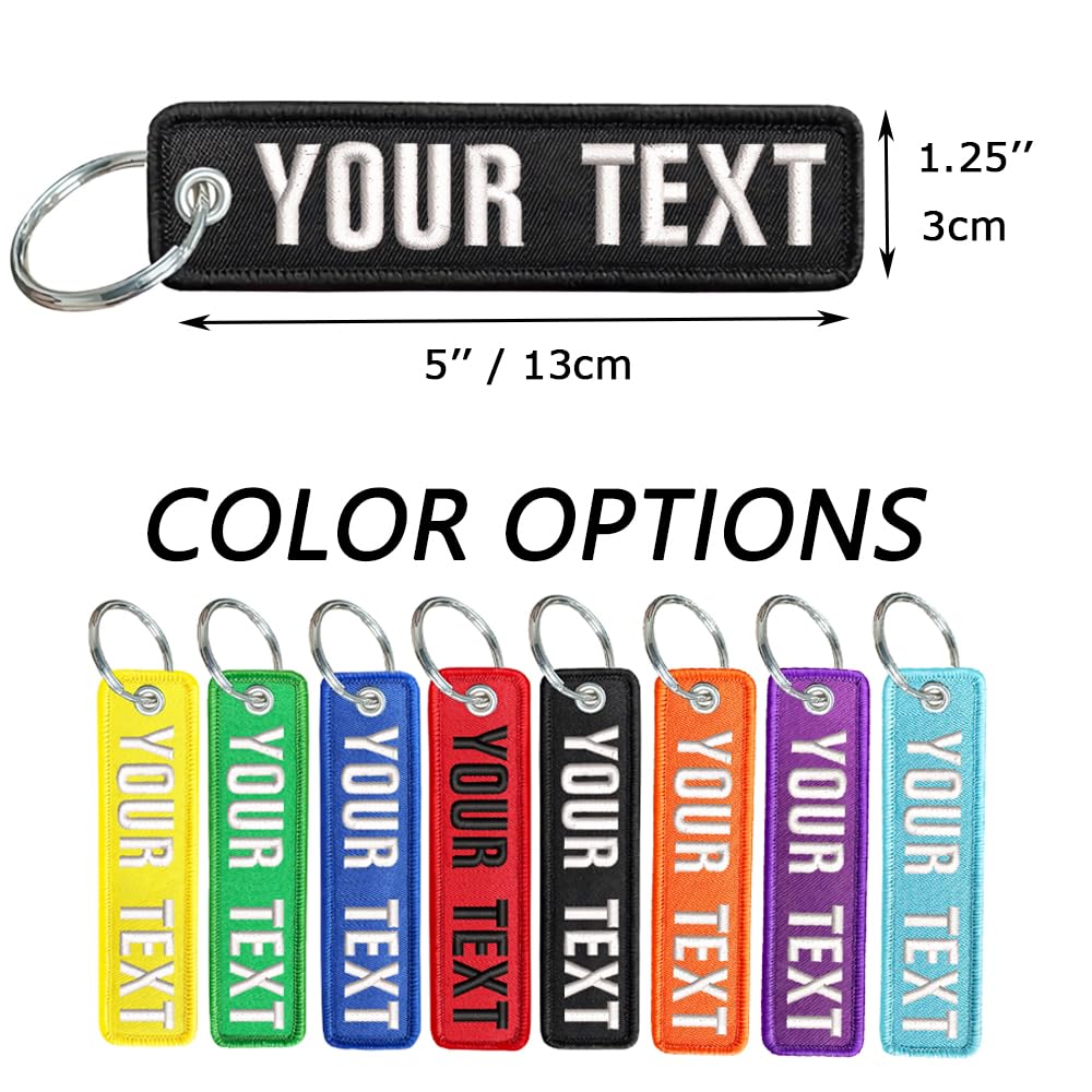 Personalized Double Sided Embroidery Keychain - Custom Name Key Ring for Men & Women - Monogrammed Gift Accessories - Perfect for Gifts, Keychains, and Promotional Items