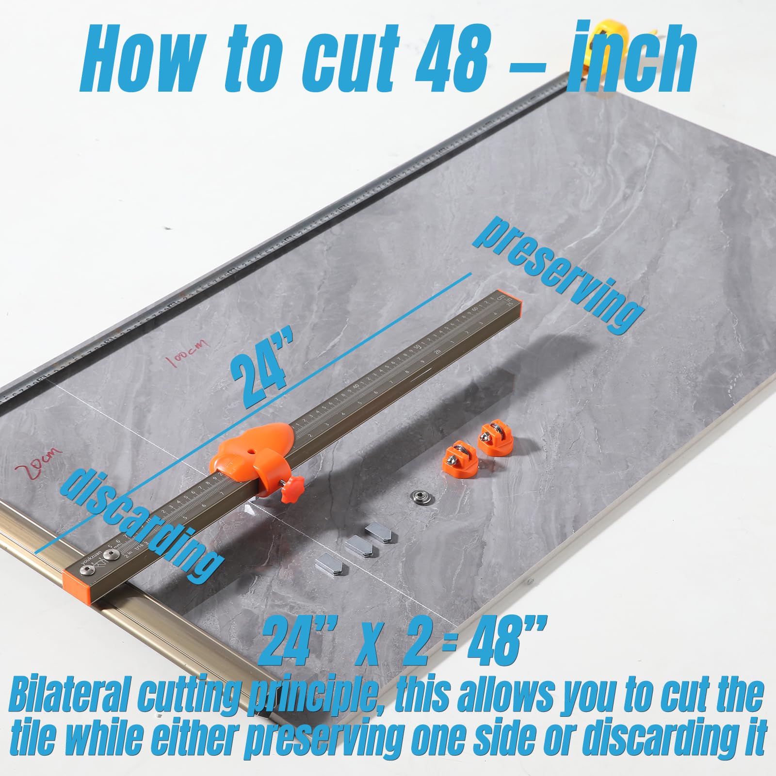 Professional Porcelain Manual Tile Cutter Kit - 48