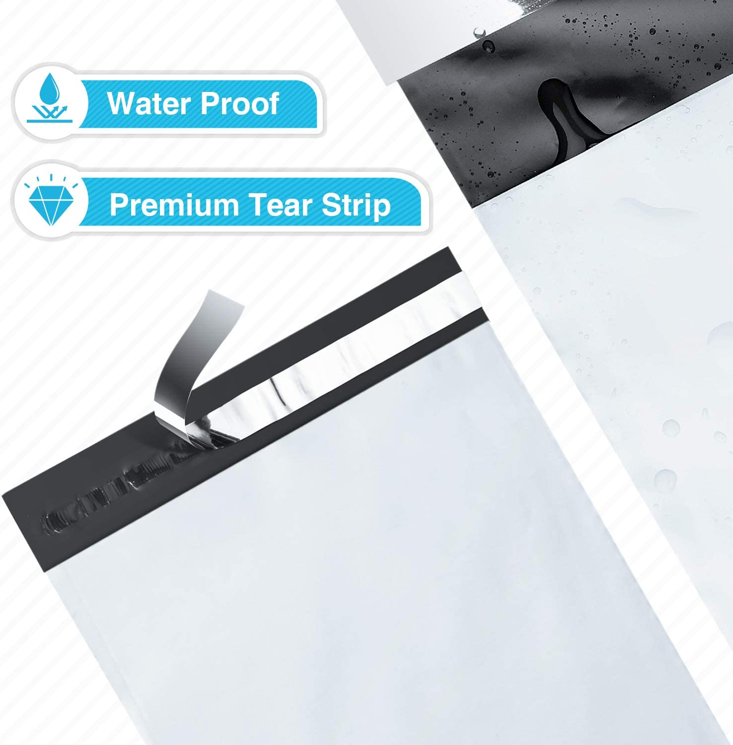 9x12 Inch Poly Mailers - Waterproof, Tear-Resistant Shipping Envelopes for Ecommerce, Small Business & Online Stores - Perfect for Shipping Clothes, Books, Jewelry & More