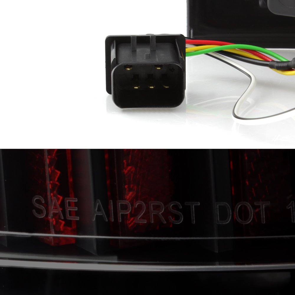 AKKON LED DRL Light Tube & Black Smoke Tail Light + 3rd Brake Lamp Assembly for 2003-2006 Dodge Ram 1500 2500 3500 - Upgrade Your Truck's Style & Safety for Night Driving & Off-Road Adventures