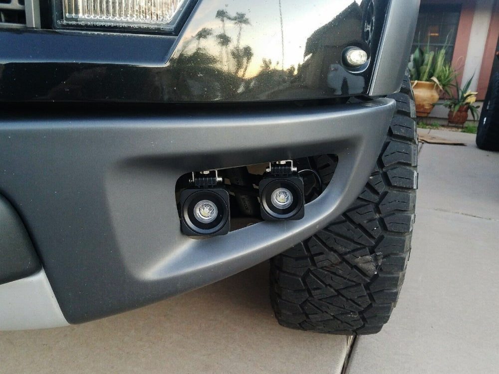 40W CREE LED Fog Lights with Bumper Mounting Bracket & Wiring Kit - Compatible with 2010-2014 Ford Raptor | Off-Road Lighting, Night Driving, Heavy Duty Fog Lamps for Trucks & SUVs