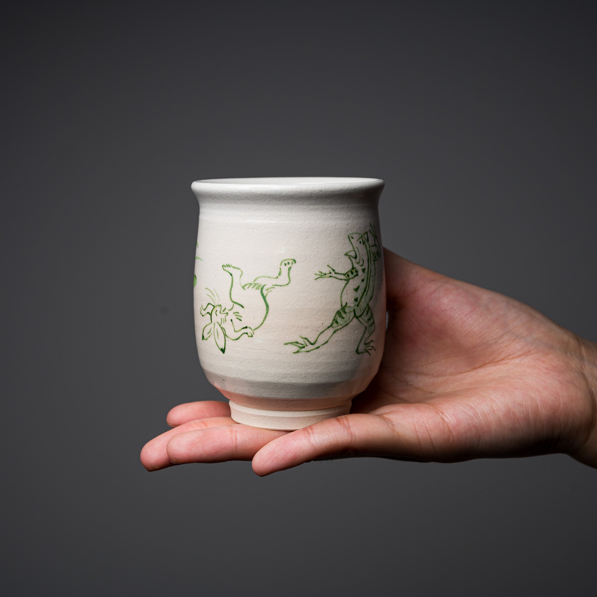 Handmade Kyoto Kiyomizu Ware Pair of Tea Cups - Authentic Gohon Kozanji Ceramic Set for Japanese Tea Ceremony & Home Decor