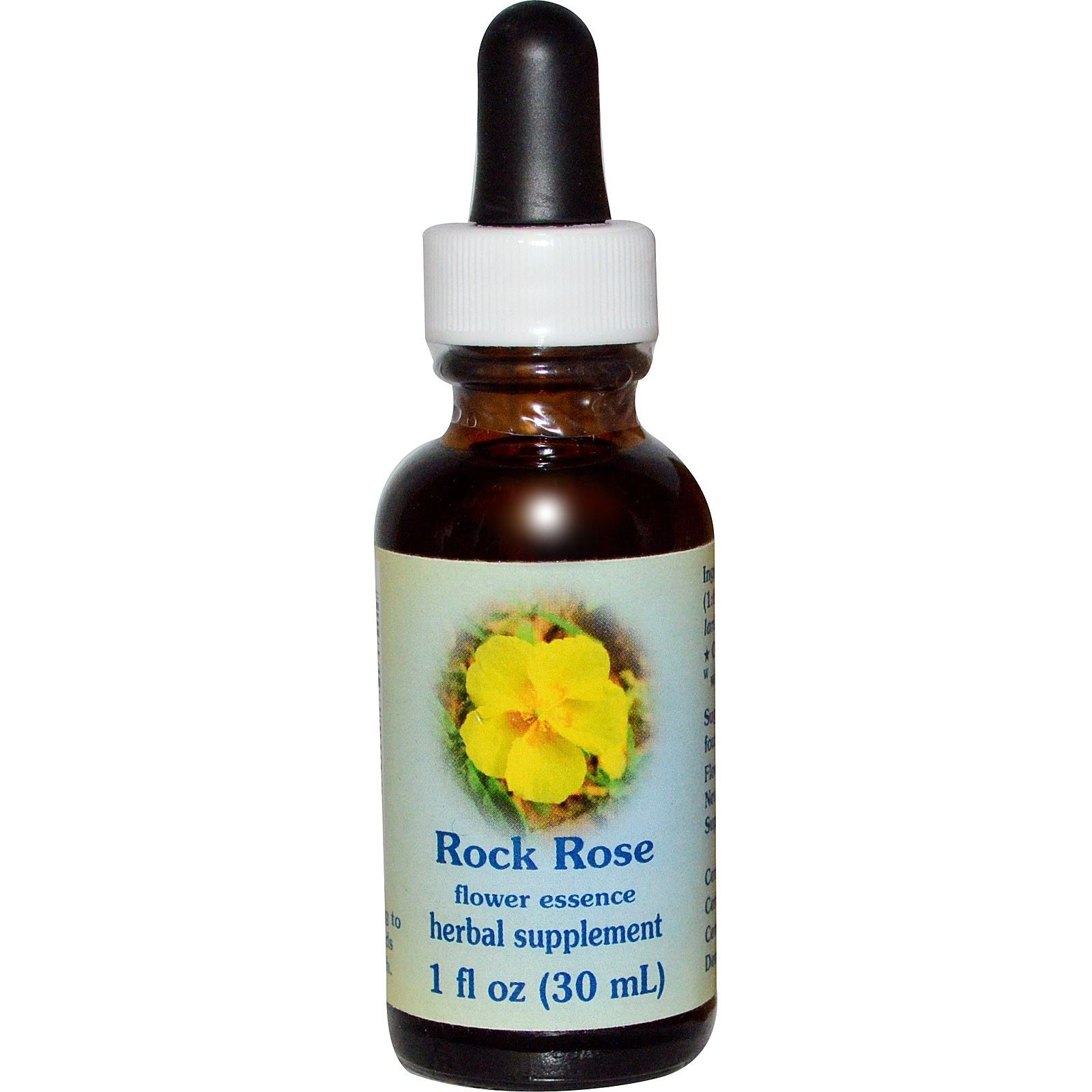 Rock Rose Flower Essence Herbal Supplement - 1 Ounce Dropper Bottle for Stress Relief & Emotional Balance | Natural Remedy for Anxiety, Sleep Support & Holistic Wellness