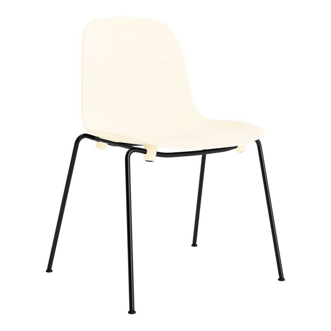 Modern Form Side Chair with Sturdy Metal Legs - Stackable Dining Chair for Home, Office & Restaurant Use