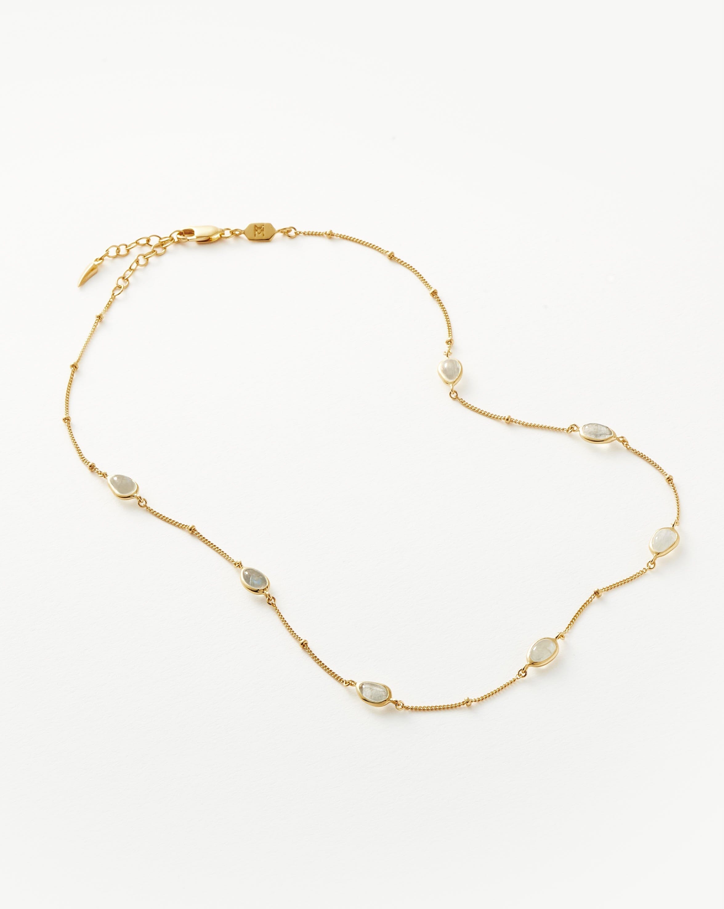 Magma Gemstone Charm Choker Necklace - 18k Recycled Gold Vermeil on Recycled Sterling Silver | Boho Chic Jewelry for Women | Perfect for Layering, Gift Giving & Everyday Wear