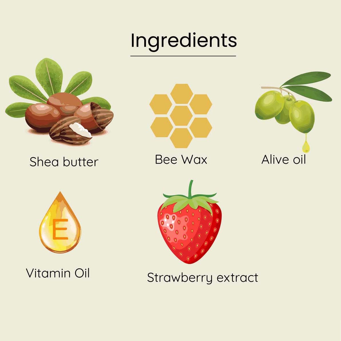 Organic Strawberry Lip Balm - 100% Natural Moisturizing Lip Care with Vitamin E | Hydrates & Protects Dry Lips | Perfect for Daily Use, Winter Care & On-the-Go Application - 10g