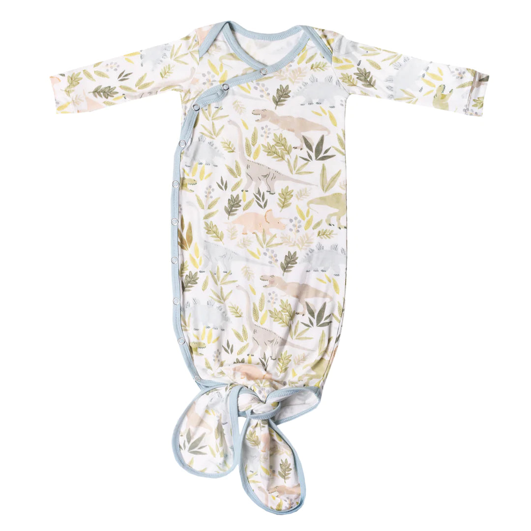 Soft Newborn Knotted Gown - Organic Cotton Baby Sleepwear for Boys & Girls - Perfect for Hospital, Photo Shoots & First Outfits