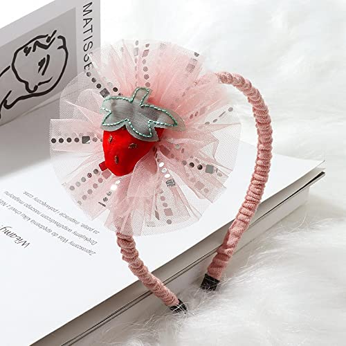 LCSD Non-Slip Headband for Kids - Princess Hair Band with Net Yarn Tiara | Korean Style Hair Accessories for Girls | Perfect for School, Parties & Special Occasions